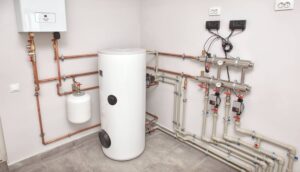 Example of a water heater that is properly vented