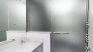 frosted glass shower door