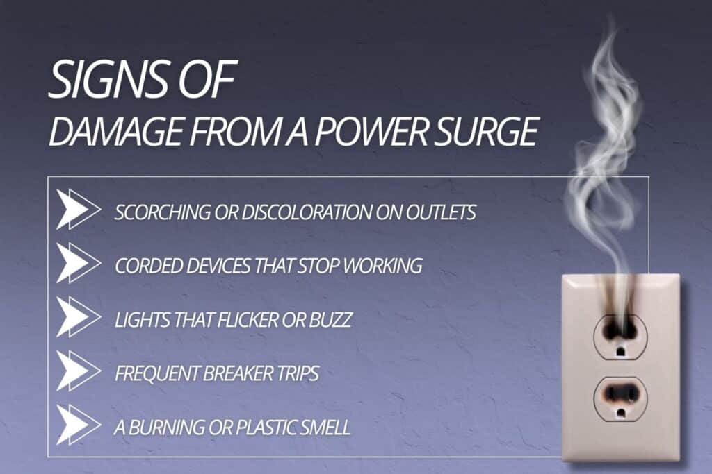 signs of a past power surge