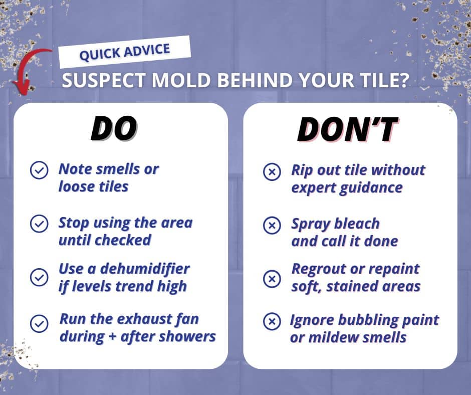 bathroom mold do and dont