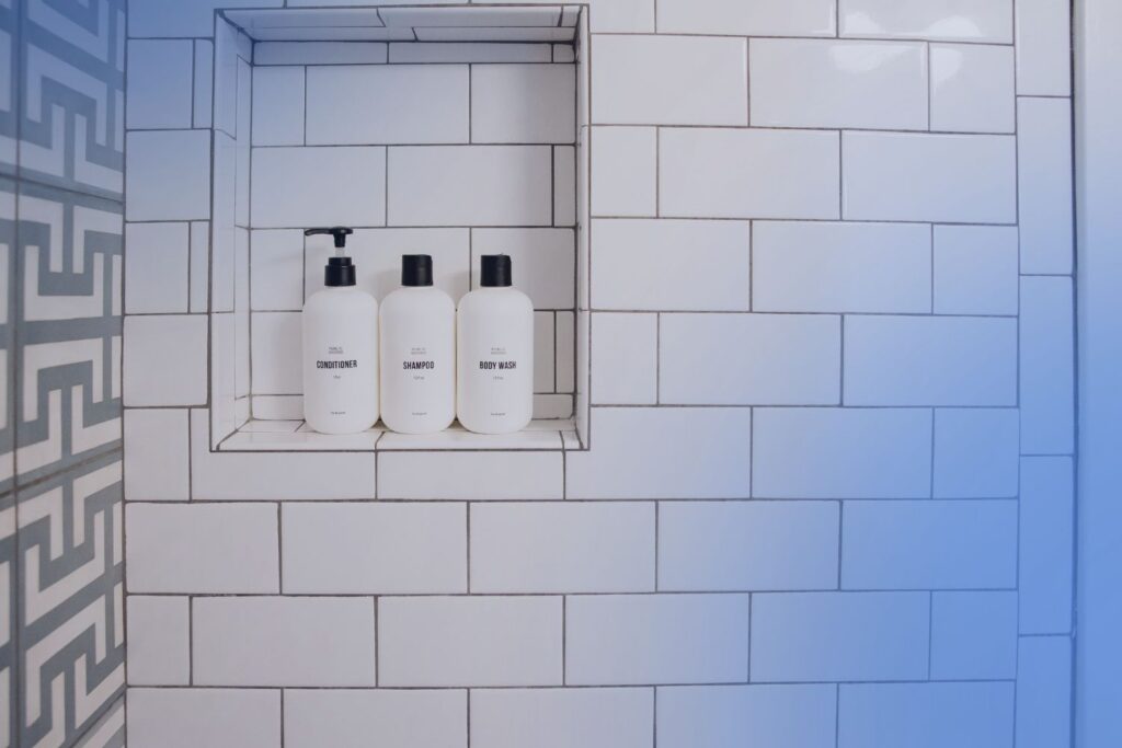 suspect mold behind bathroom tile
