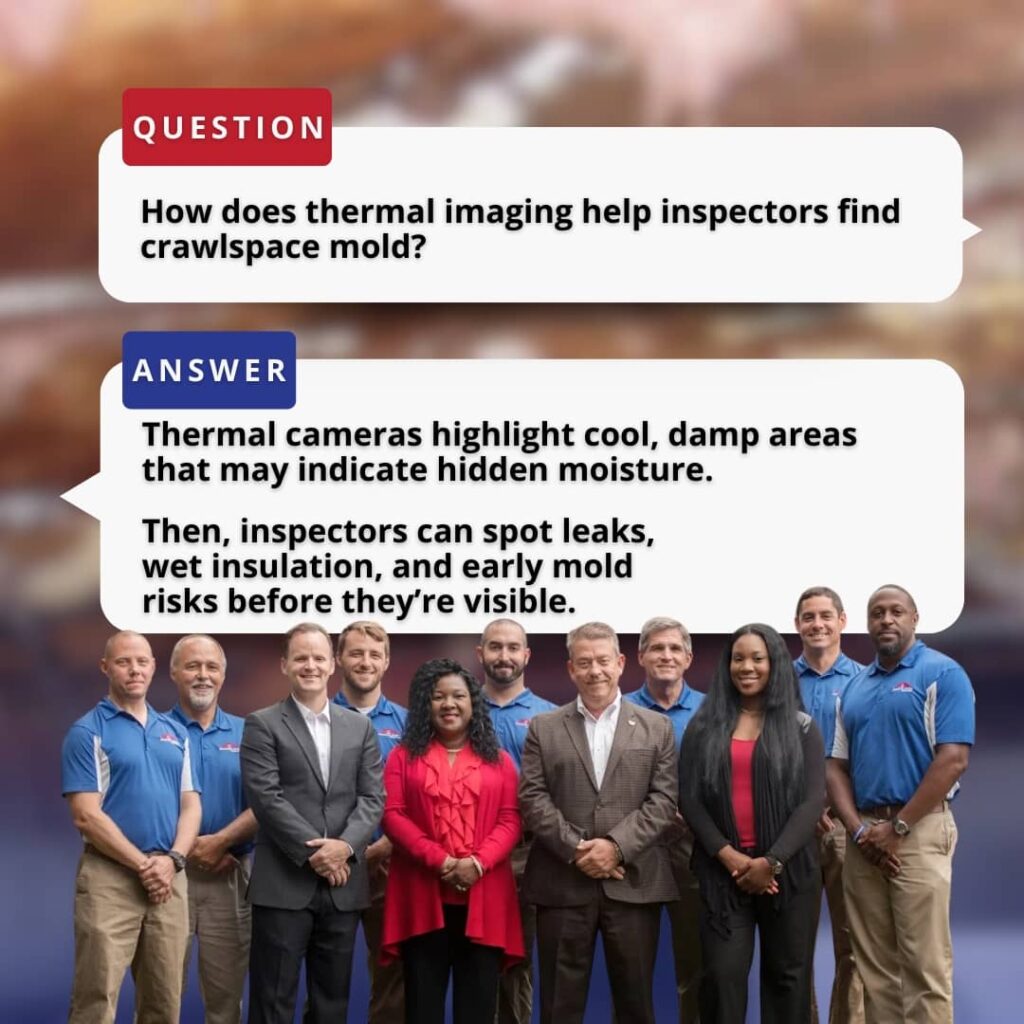 how thermal imaging helps sell a house with a moldy crawlspace