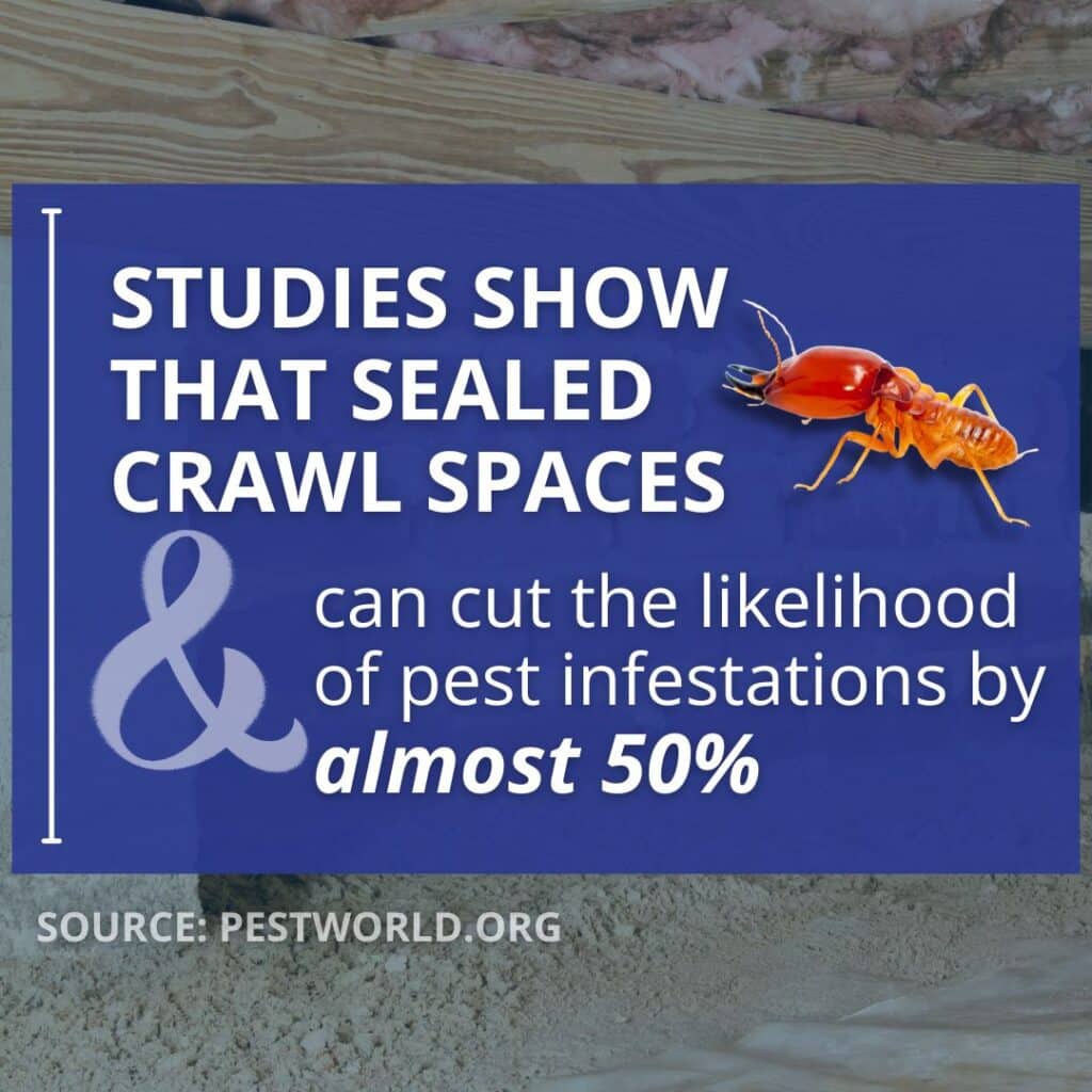 importance of a pest inspection including the crawlspace for home purchase